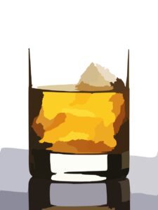 whiskey, glass, acohol